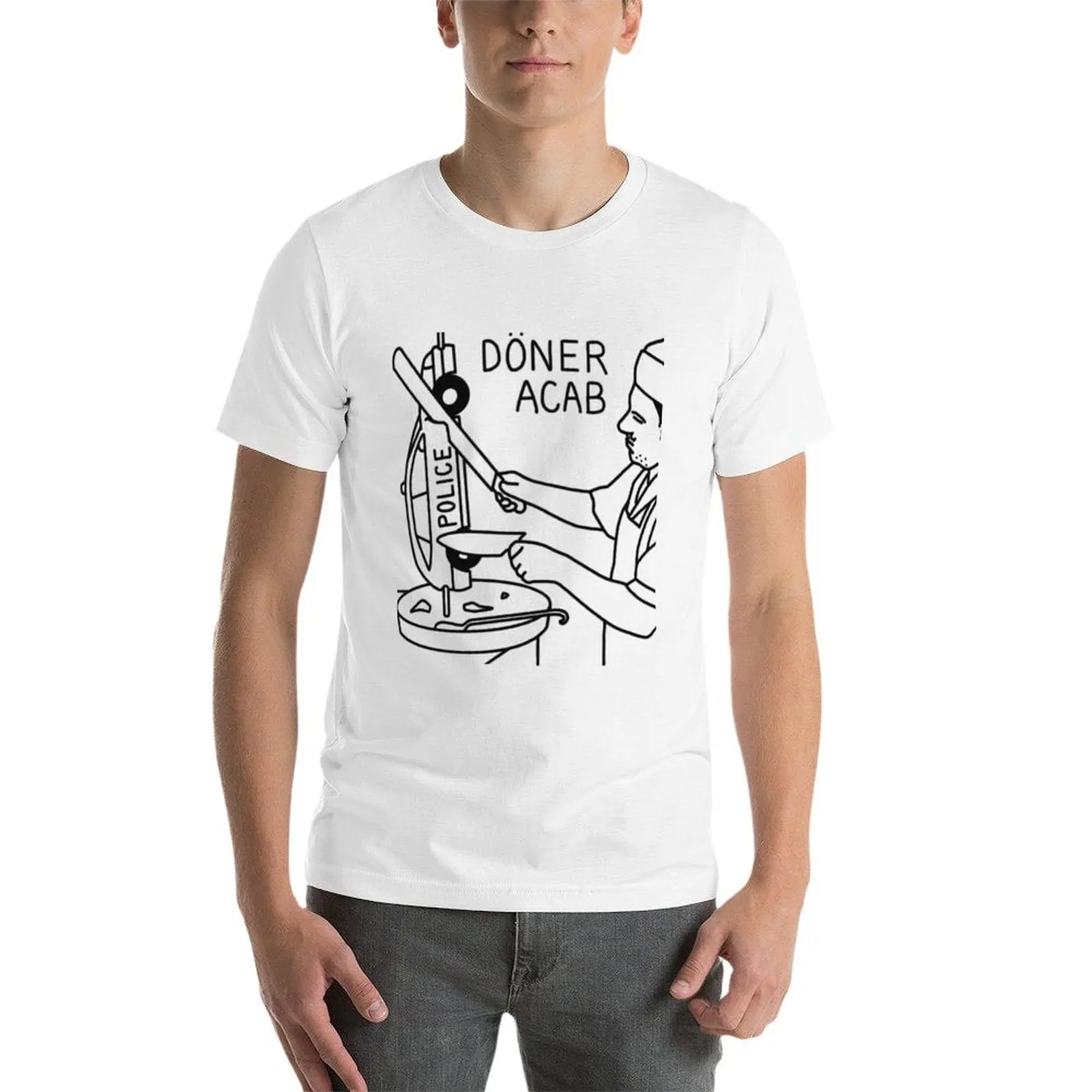 تي شيرت Doner Acab تي شيرت مضحك تي شيرت فكاهة داكنة أساسية تي شيرت