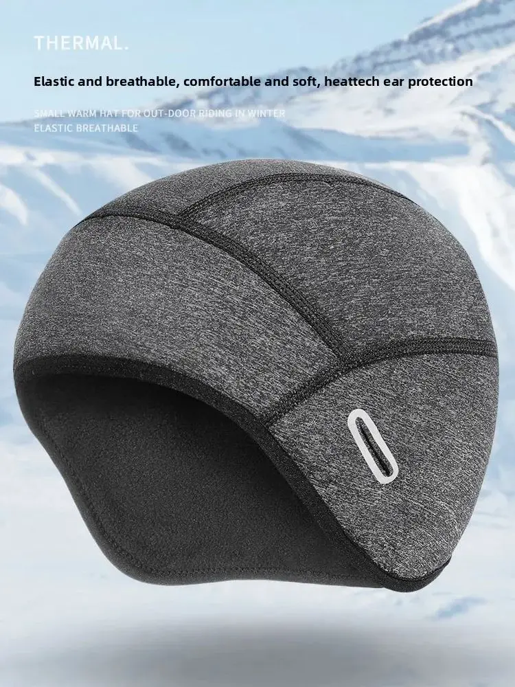 AliExpress NONE Winter Cycling Warm Cap MTB Helmet Liner Fleece Skull Hat Thermal Men Running Skiing Eyeglass Hole Windproof Headwear Cold-proof