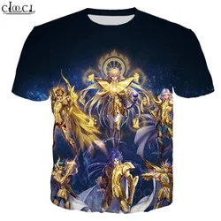 Hot Salling Fashion Anime The Knights of The Zodiac T Shirt Men Women 3D Print Short Sleeve Hip Hop Harajuku Pullovers Tops