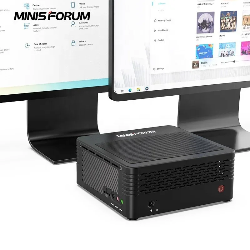 MINISFORUM New Design Elitemini X500 AMD Ryzen 7 5700G CPU Desktop RJ45 Dual Lan Nic Computer Portable Windows 11 Gaming Mini PC