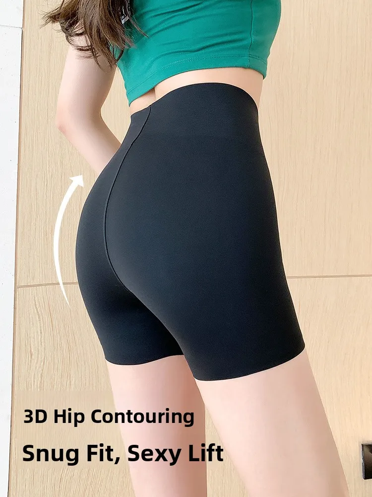 Damen Sehbar-Durchsichtige Yoga-Hose, dünne, figurformende Fitness-Unterzieh-Hose, Sommer-Oberbekleidung, Dreiviertellänge