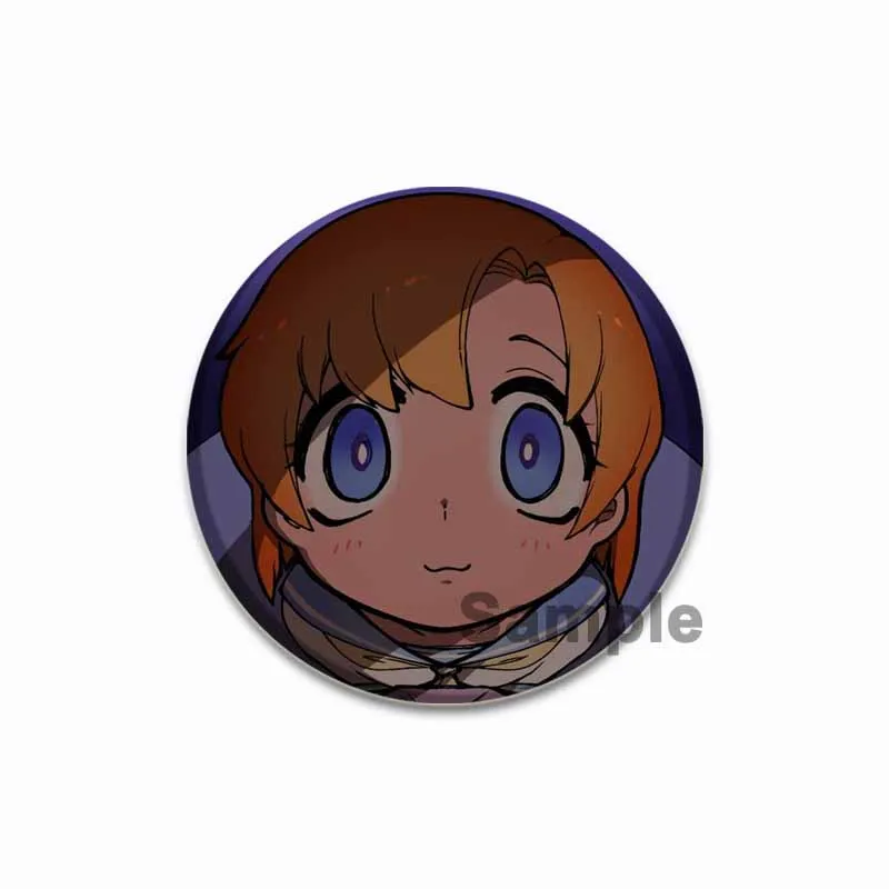 When They Cry Tinplate Pins Round Cute Cartoon Brooches for Backpack Cothes Accessories Anime Collection Badge Hat Decoration