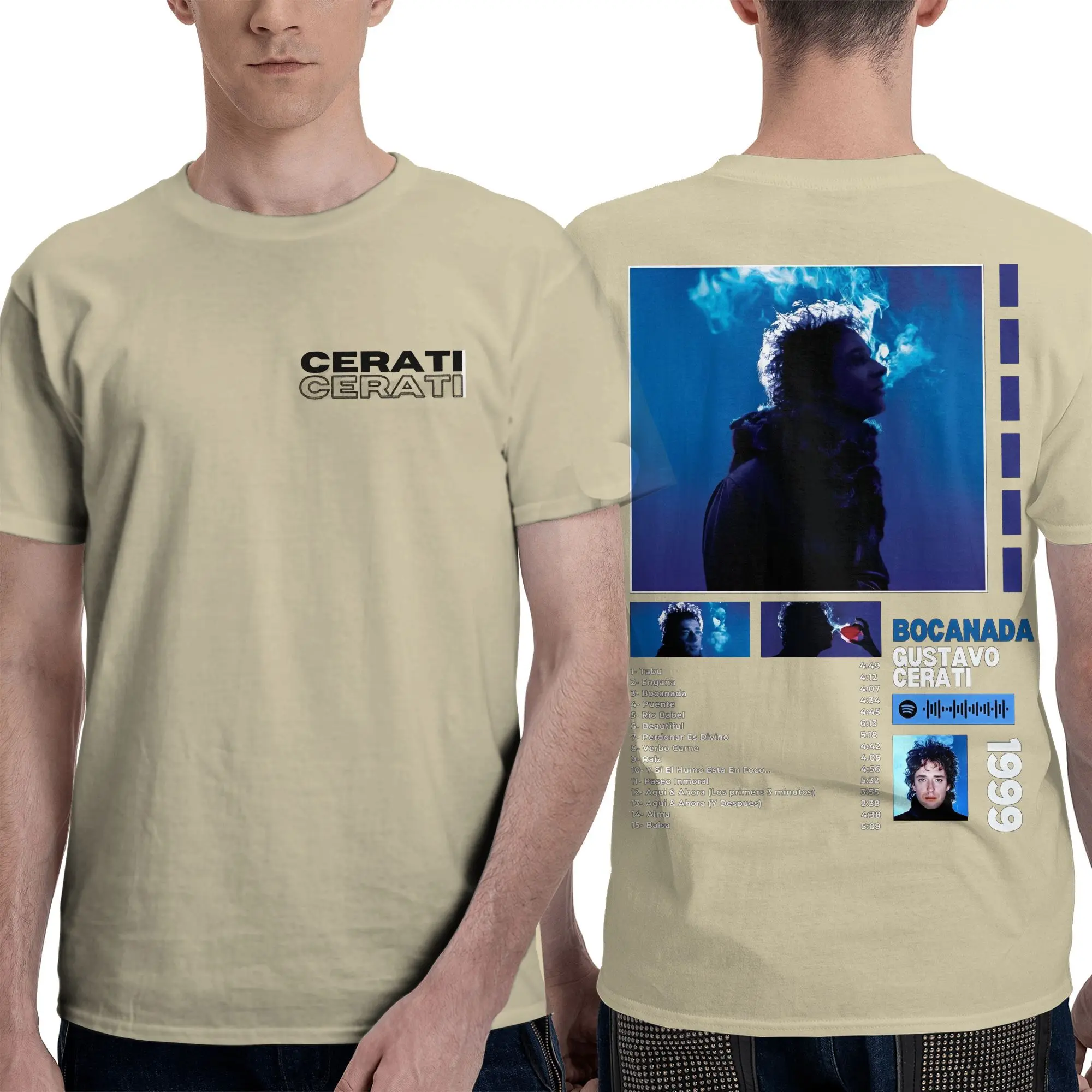 

Gustavo Cerati Tour 2025 Album Pure Cotton T Shirt For Man Summer Vintage T Shirts Crew Neck Hip Hop Tees Oversized Casual Tops