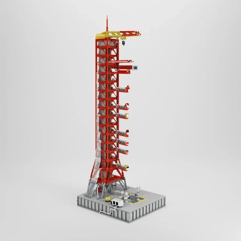 MOC Launch Tower Mk I for Saturn V with Crawler Blocks Launch Tower Rocket Building Blocks Shuttles Station Bricks Toy Kids Gift