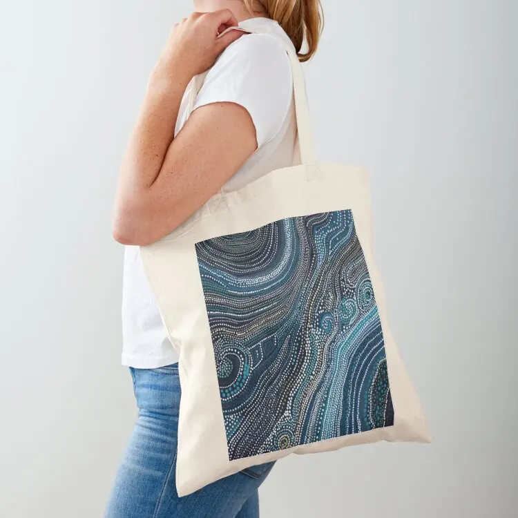 

Aboriginal Authentic Art - Winter Pathways Tote Bag cloth bag woman Women bags bags for women reusable grocery bags