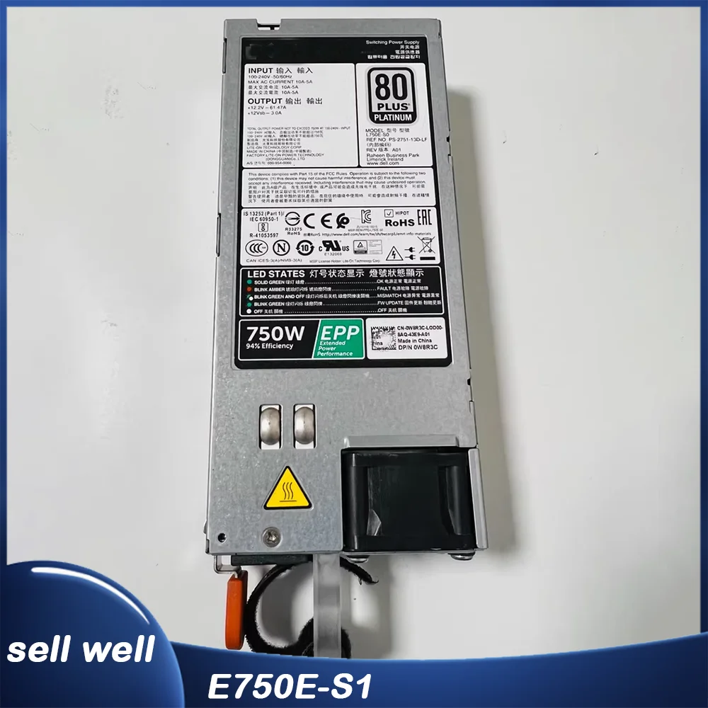 

Блок питания R530/R630/R730/R730XD/ T430/T630 750 Вт E750E-S1 0Y9VFC