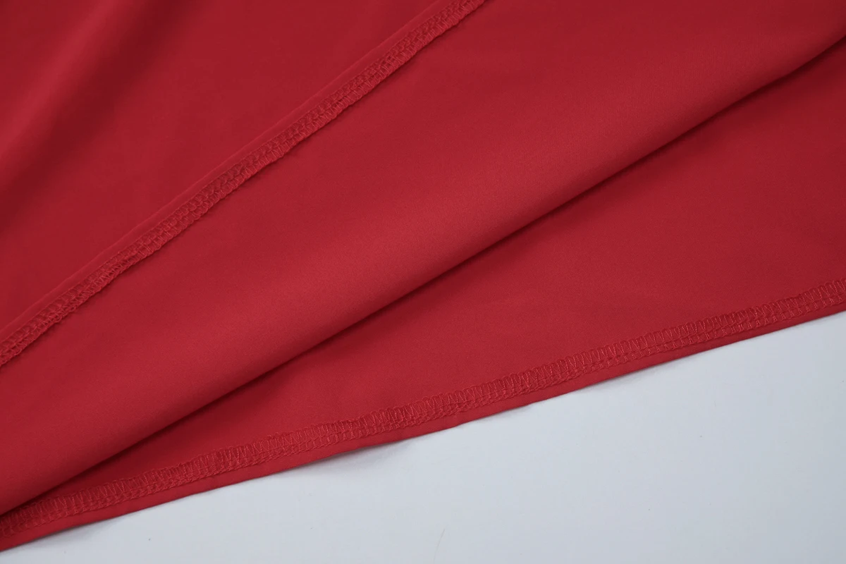 Hugcitar Damenmode, Neckholder, V-Ausschnitt, einfarbig, rückenfrei, gerüscht, mit Schnürung, sexy Maxikleid, Patchwork-Spitze, Sommerkleid, Strandurlaub – Detail 10