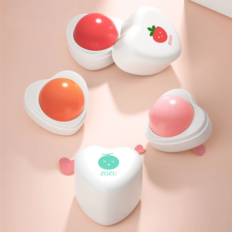 Fruit Strawberries Jelly Lip Mask Moisturizing Hydrating Lips Balm Anti-drying Lip Care Day Night Repair Heart Shaped Lip Balm