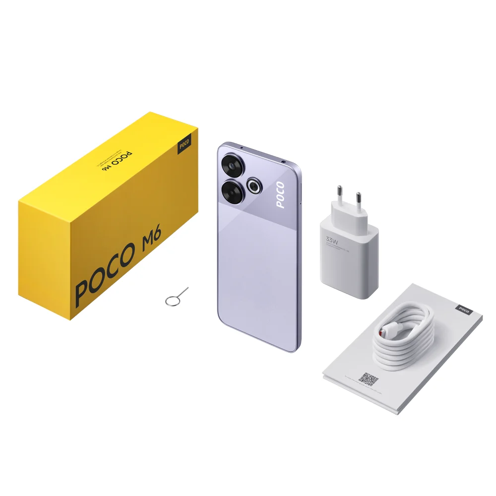 POCO M6 Smartphone versione globale Helio G91 Ultra 108MP fotocamera principale di grado professionale 33W ricarica rapida batteria 5030mAh