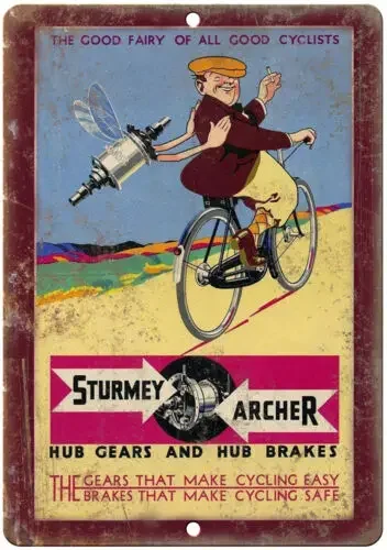 Sturmey Archer We Fit Them Here Tin Sign art wall decoration,vintage aluminum retro metal sign