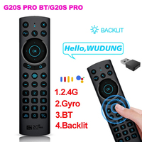 2.4G Wireless G20S Pro Backlit G20S PRO BT Air Mouse Gyroscope Voice IR Learning Remote Control for Certificated Android TV BOX