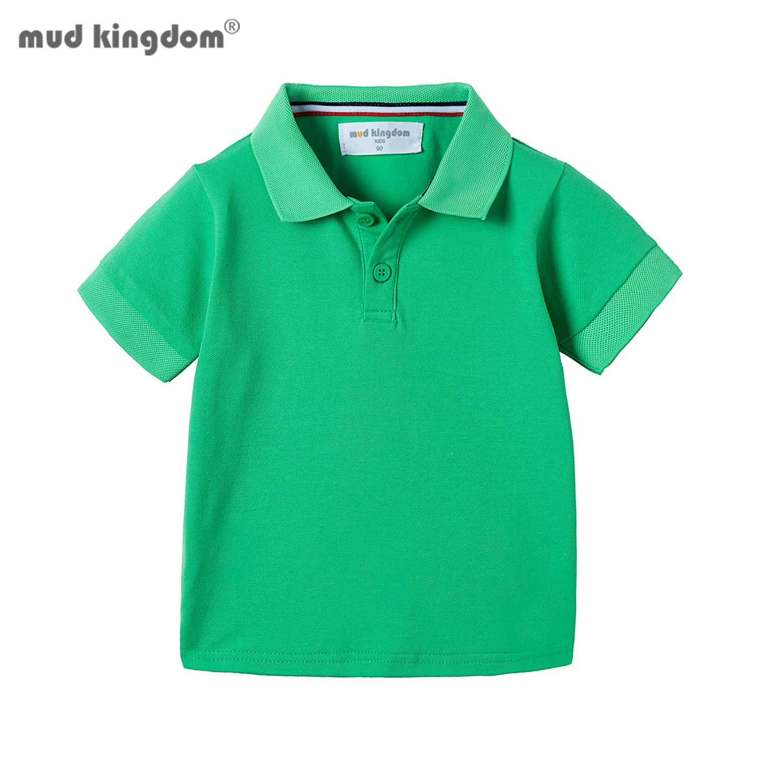 Mudkingdom Boys Pique Polo Shirts Plain Solid Short Sleeve Uniform T-shirts  Collared Cotton Tops for Children School Clothes