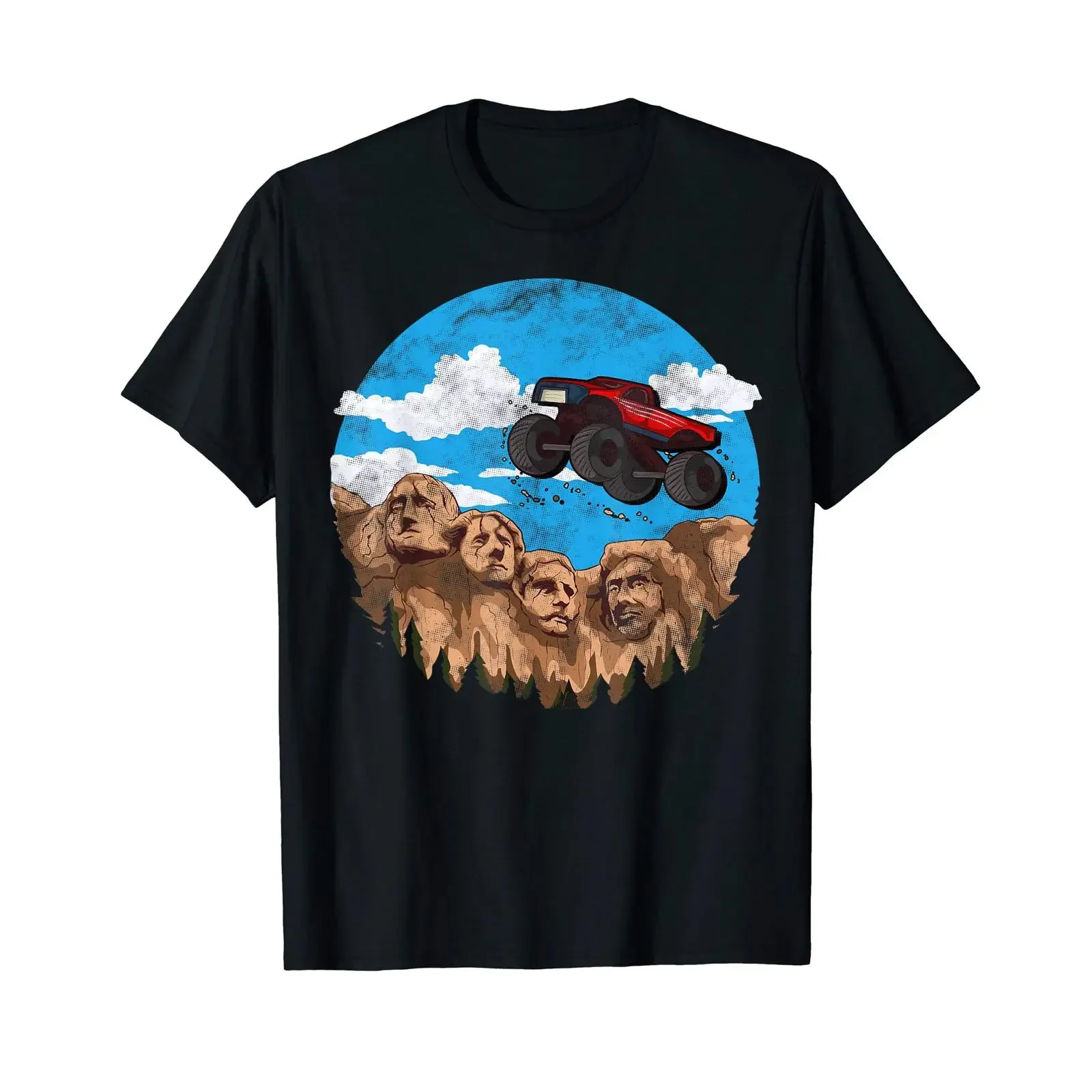 Vintage Monster truck t for boys and toddlers South Dakota Shirt vintage Washed homme Stretched Breathable fashion Stylish