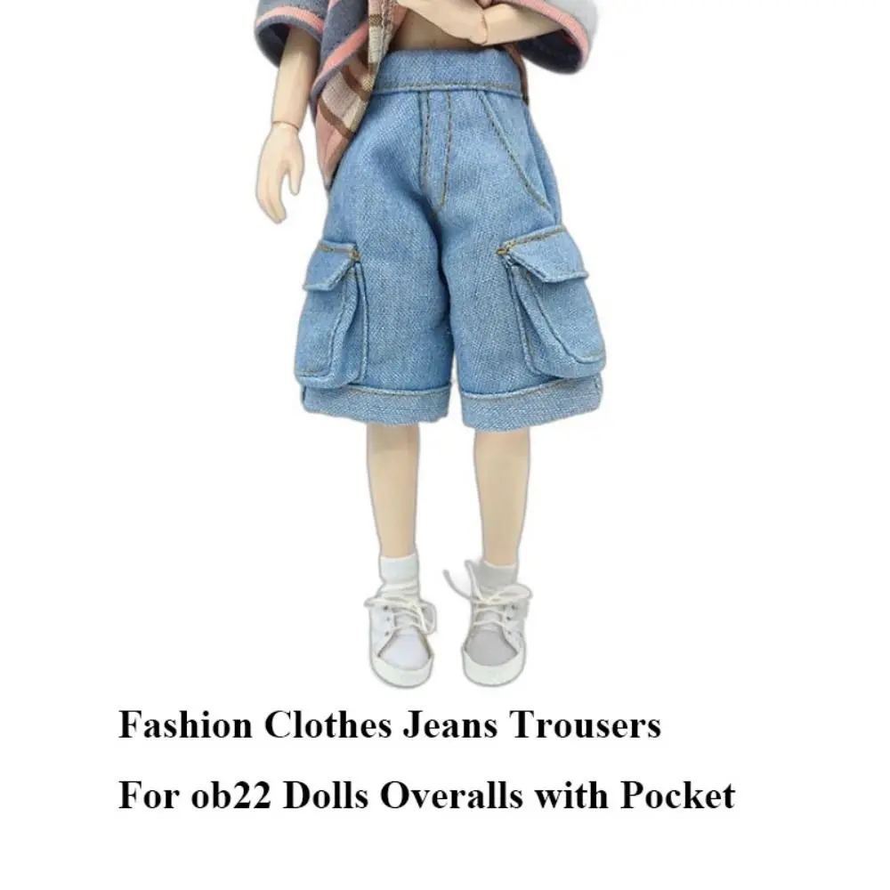 New Fashion Overalls Clothes Casual Cute Denim Pants DIY 10 Colors Toys For Blythe Dolls For OB22 Dolls for OB24 Dolls