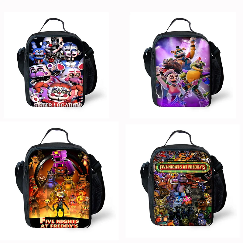 Five Night-bolsa aislante para niño y niña, Five Night en Freddys, Picnic al aire libre, enfriador térmico reutilizable, fiambrera