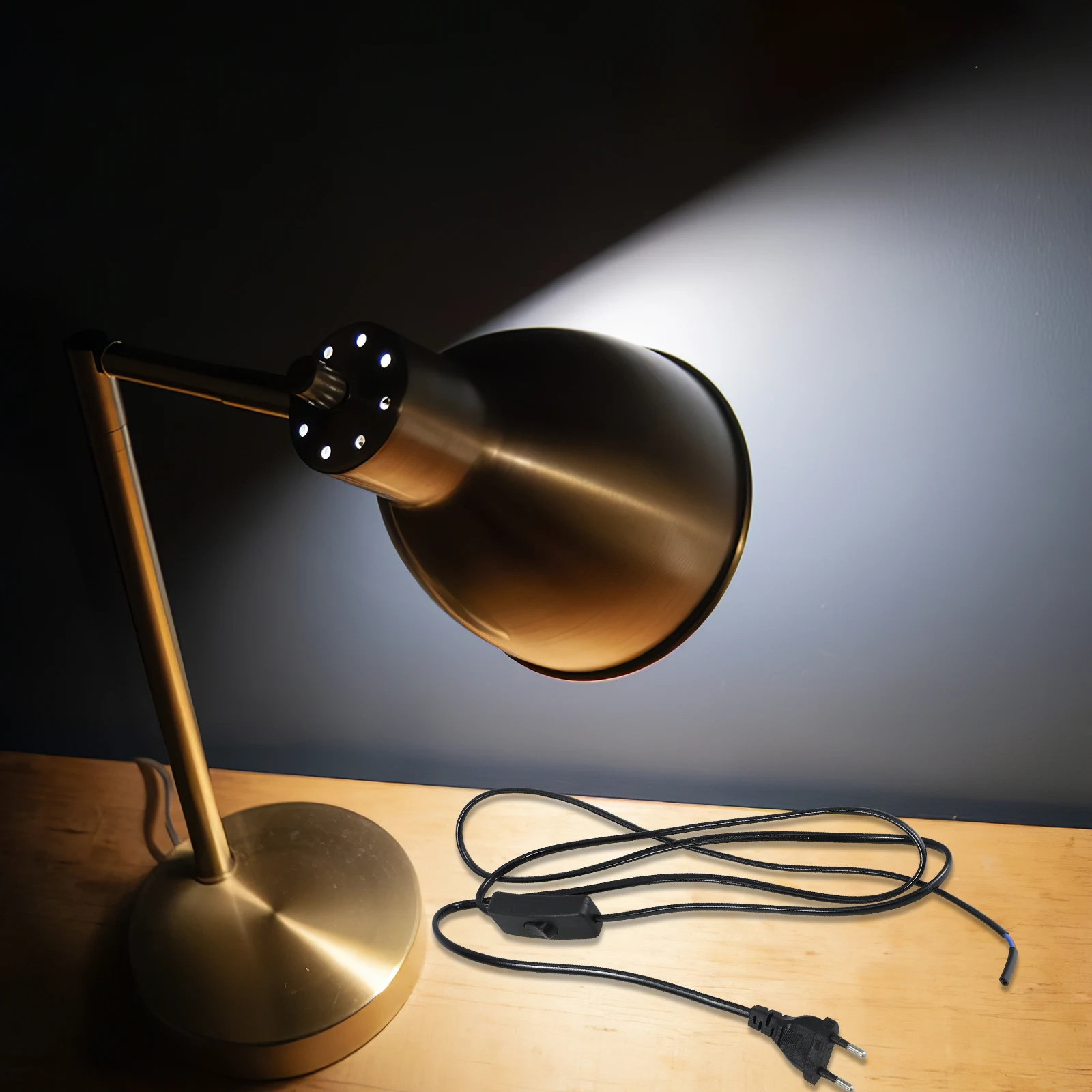 

4Pcs Power Cord Lamp 1.8m Black Replacement Plug Light Cord Pendant Table Lamp Accessory