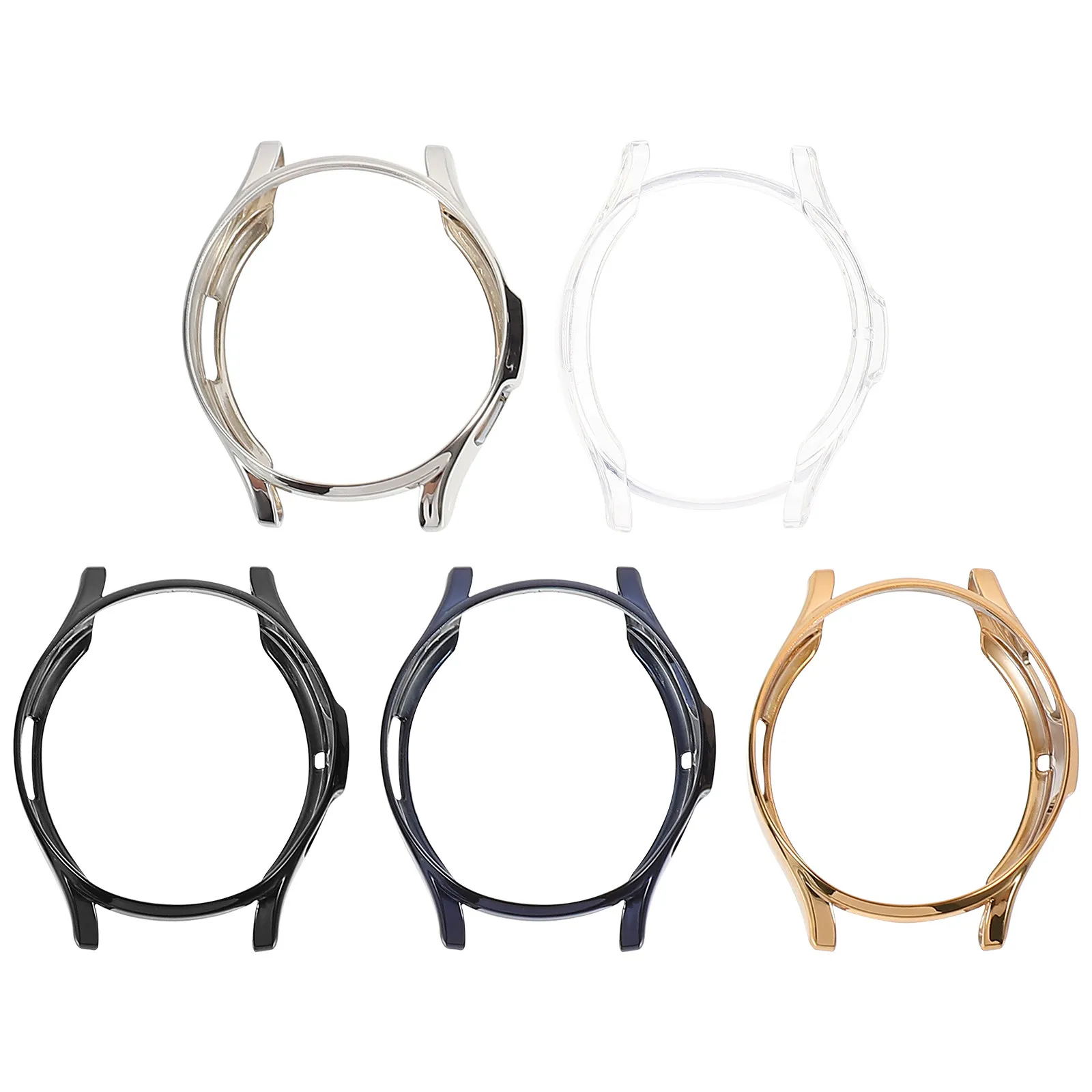 

5 шт. защитных чехлов-бамперов для смарт-часов: легкие, удобные, роскошные, с защитой от царапин и для защиты краев корпуса