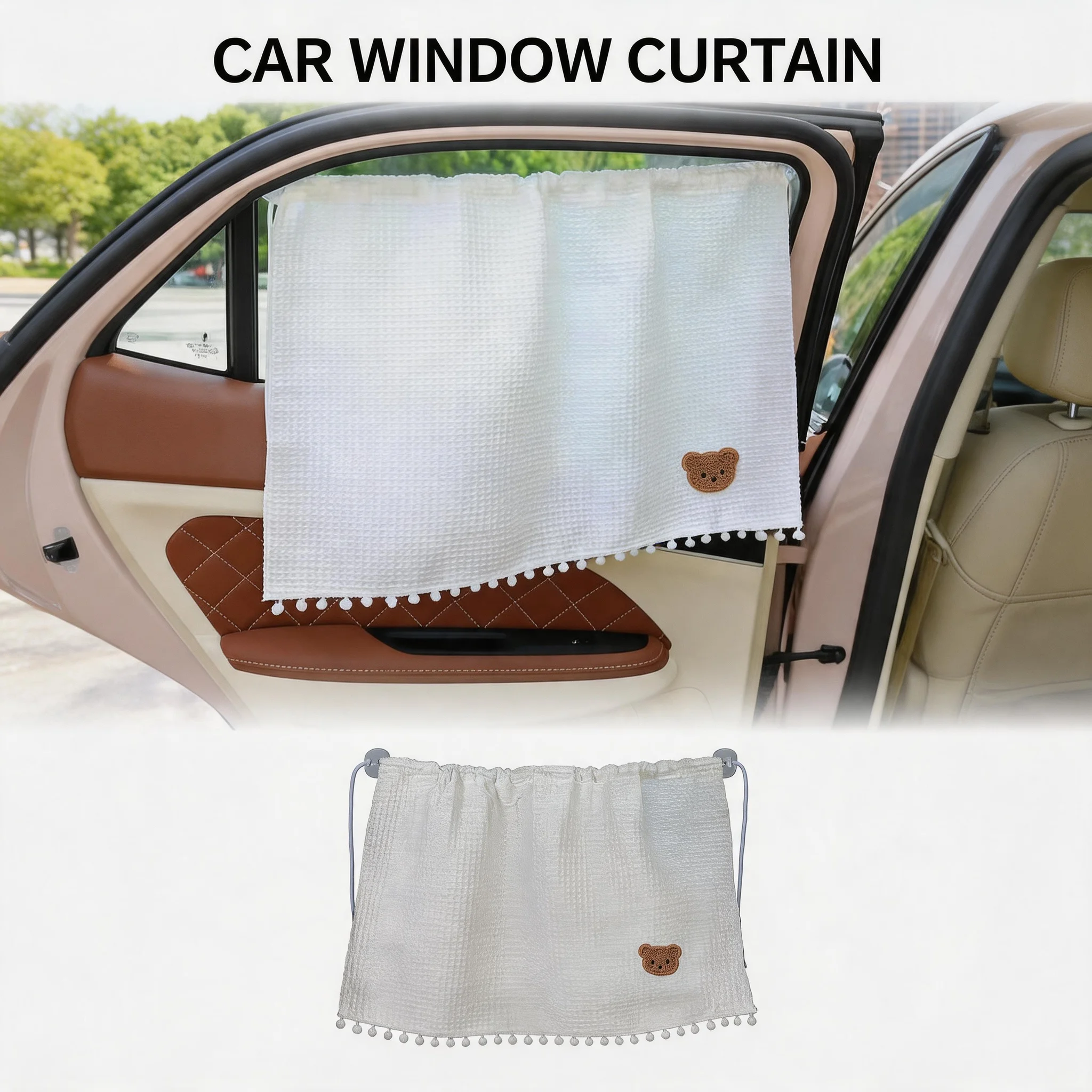 

Universal Suction Cup Curtain Foldable Cartoon Flower Car Window Sunshade Cover Side Window Sunshade For Kid Baby Children
