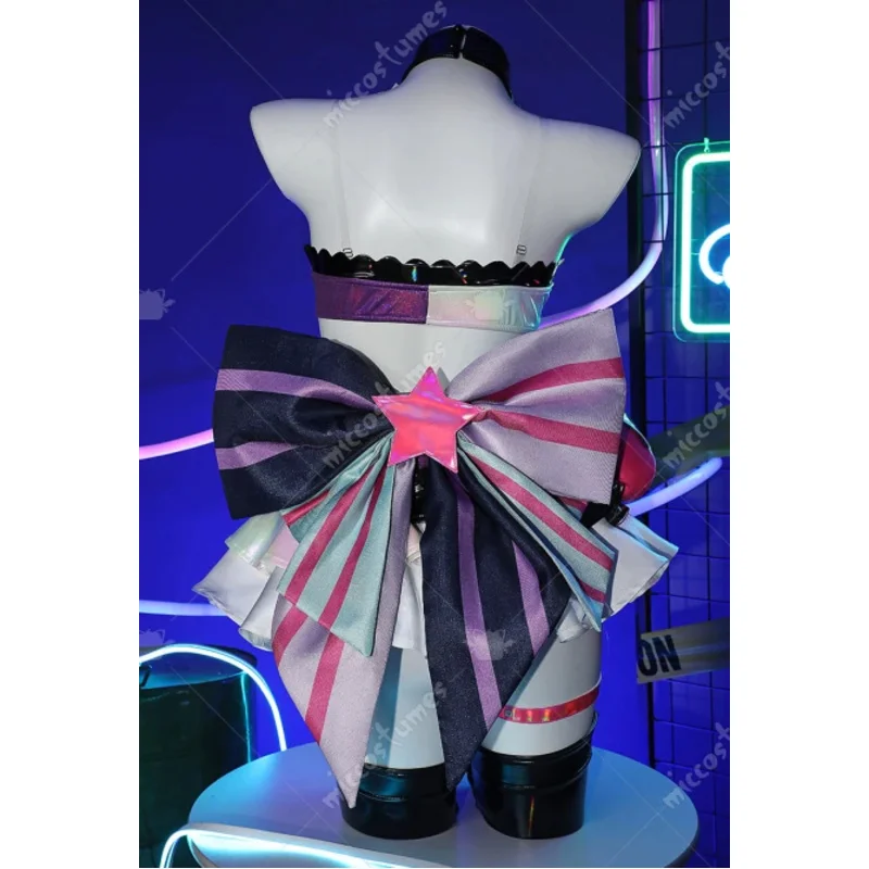 

CyMiccostumes женский аниме косплей костюм топ и юбка с поясной сумкой и аксессуаром для волос