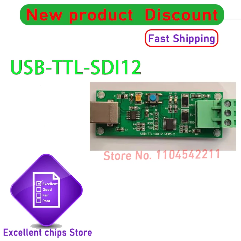 USB to SDI-12 board Protocol Capture Debugger Converter SDI12 Sensor Test USB-TTL-SDI12 1PCS/LOT