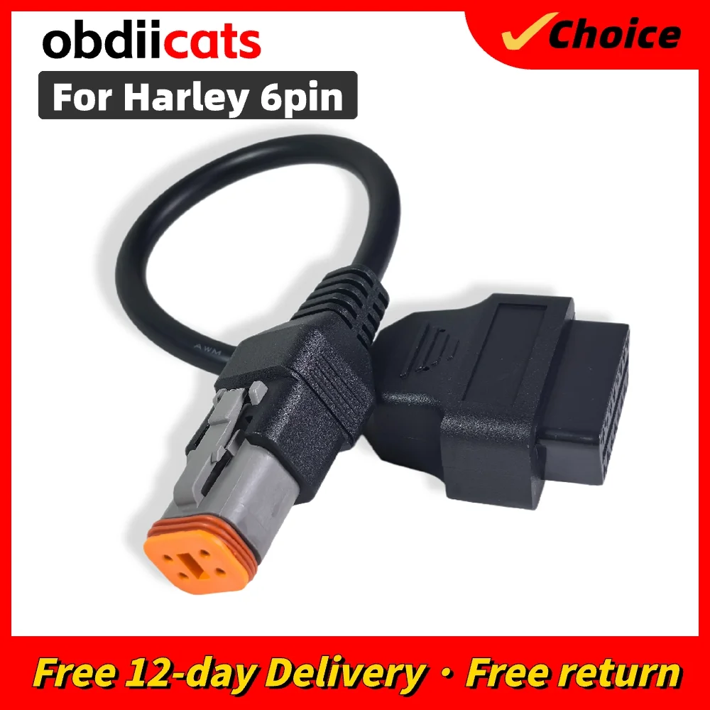 

OBD2 Connector Cable Universal K CAN For Harley 6Pin Cable Adapter Motorcycle Adaptor OBD2 Diagnostic Scanner Adapter Cable