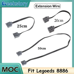 MOC Power Functions Extension Wire 20/25/50cm Repair Replacment Cord Line Compatible with legoeds Building Blocks 8871 8886 8293