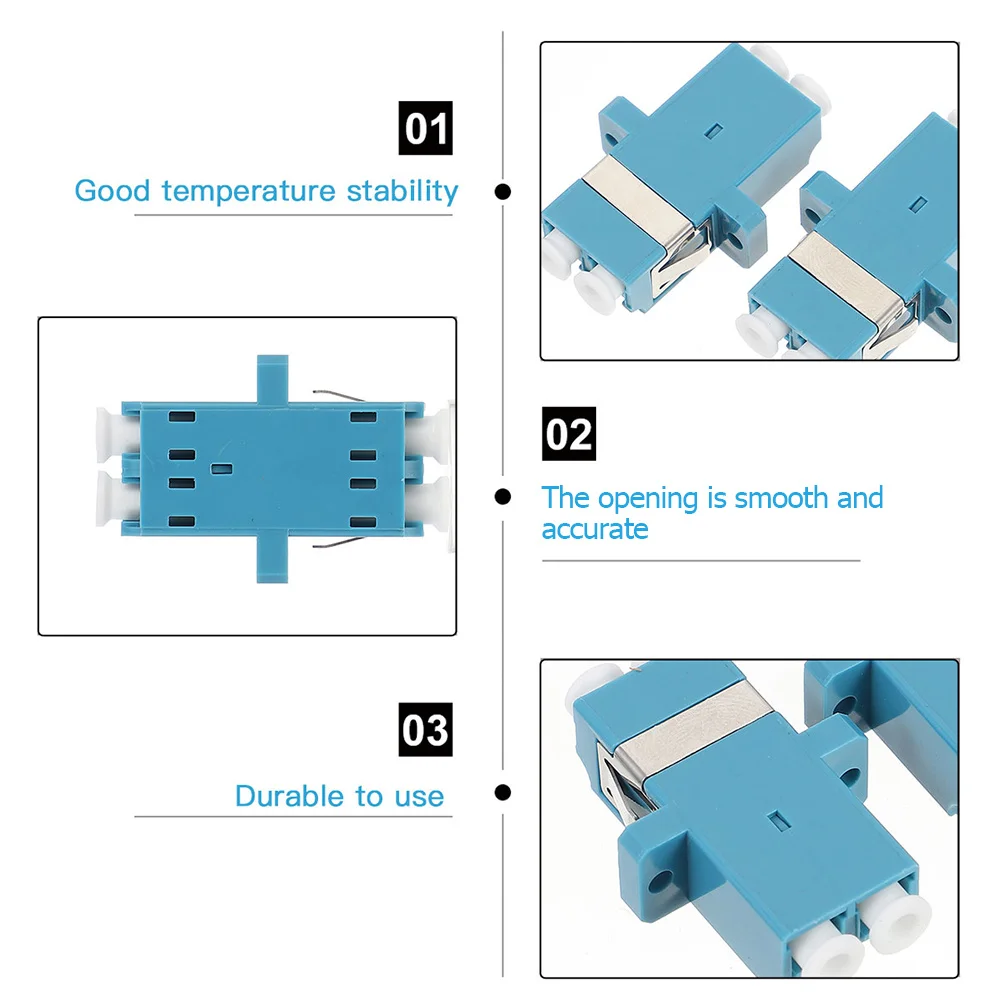 

12pcs Fiber Optic Connectors Precision Corrosion Resistant For Catv Network Installation Fiber Adapter Coupler Tools