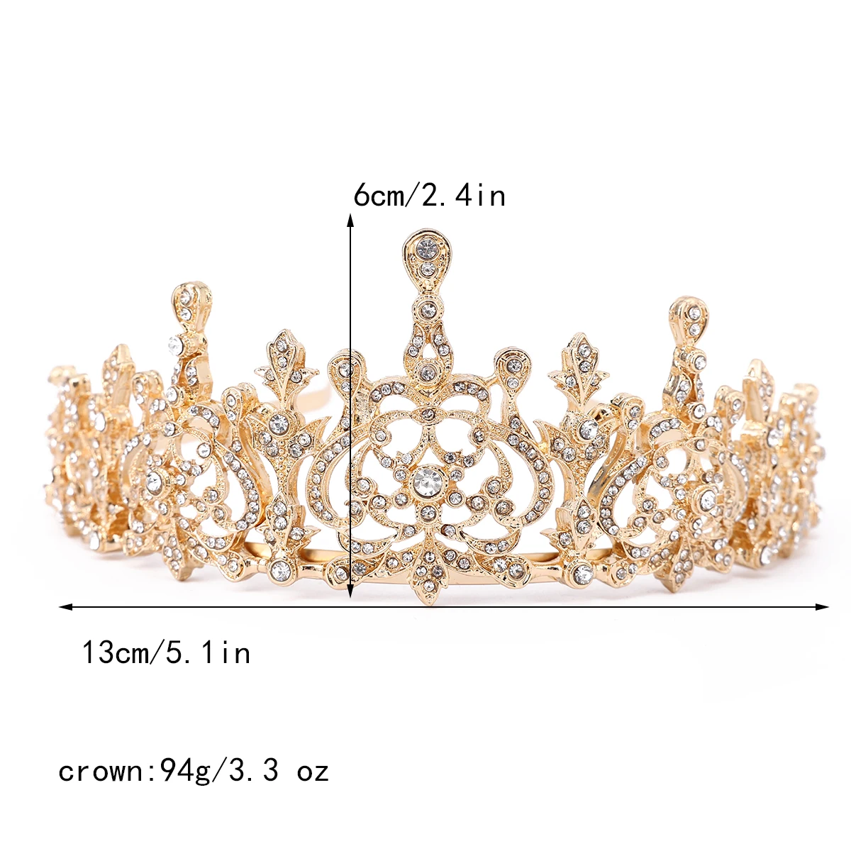 A Gorgeous Lady's Rhinestone-studded Crown Arab Brides Wear Hair Ornaments