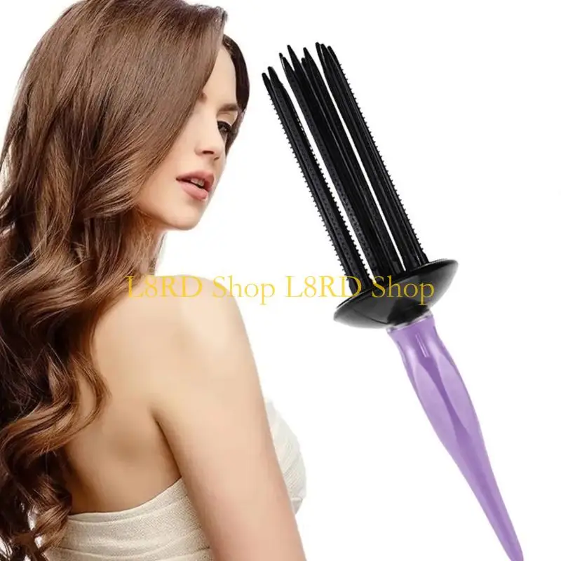 L8RD Round Curly Hair Comb for Woman and Girls Defining Brush Round Comb Define and Hair Easy to Use