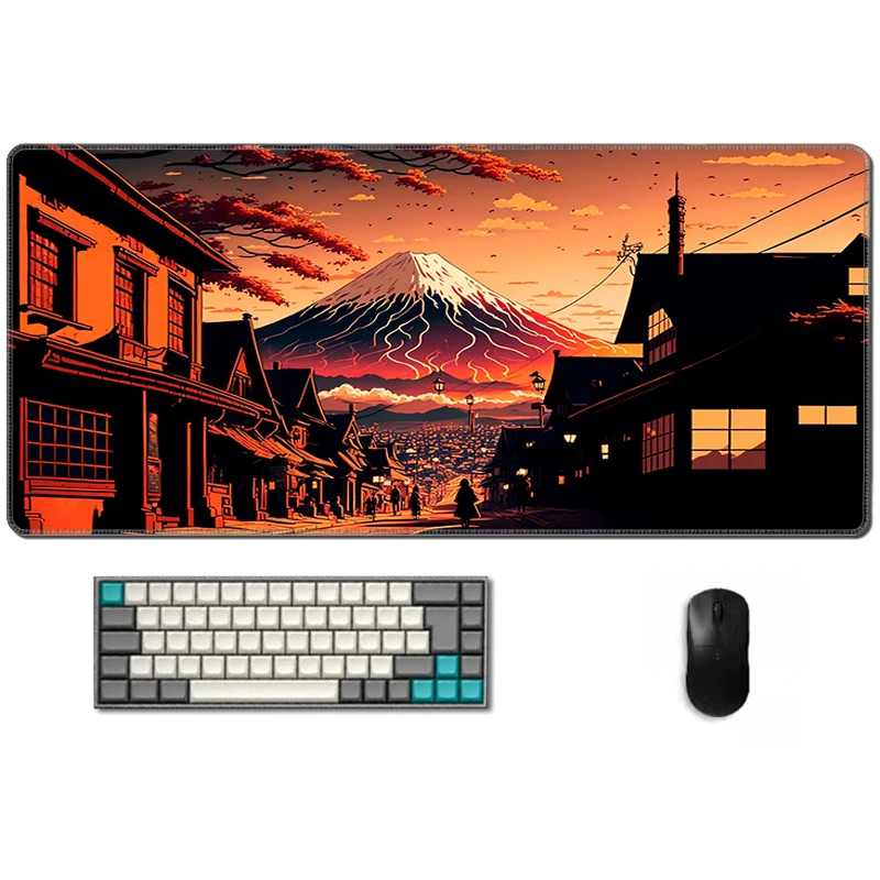 

Fuji Mousepad Kawaii Deskmat Office Gamer Mechanical Keyboard Extended Pad Gaming Pc Desktops Xxl Big Mouse Pad 900x400 Desk Mat