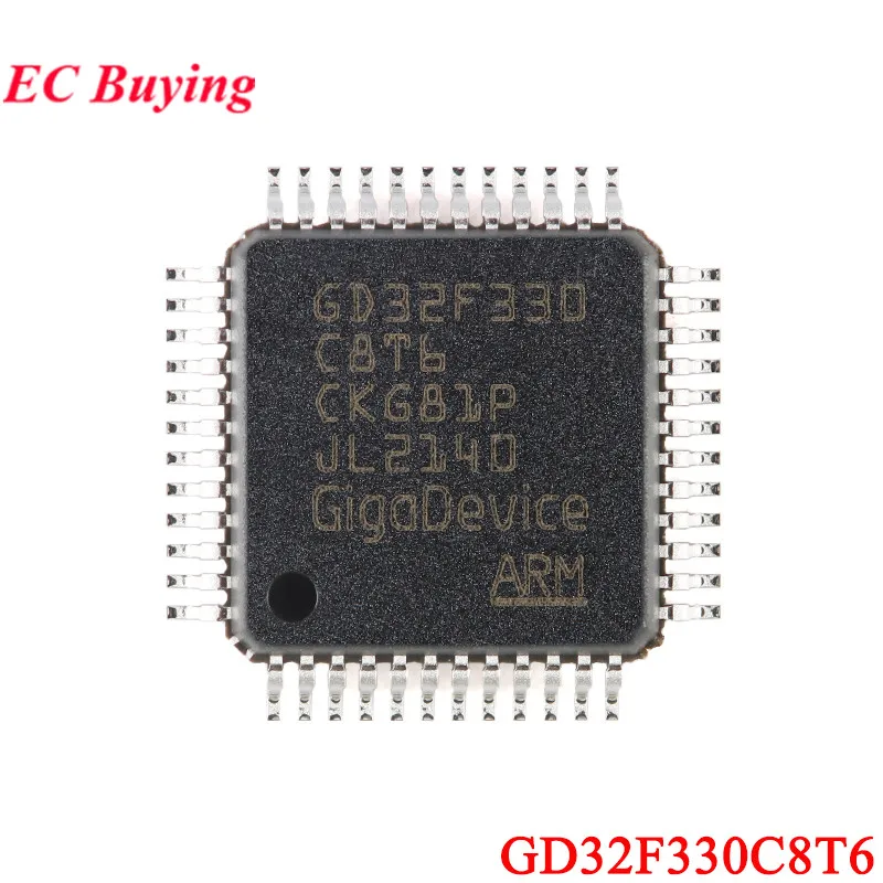 10Pcs/1pc GD32F330C8T6 GD32F330 GD32F GD32 32F330C8T6 LQFP-48 ARM Cortex-M4 32-bit Microcontroller MCU IC Controller Chip