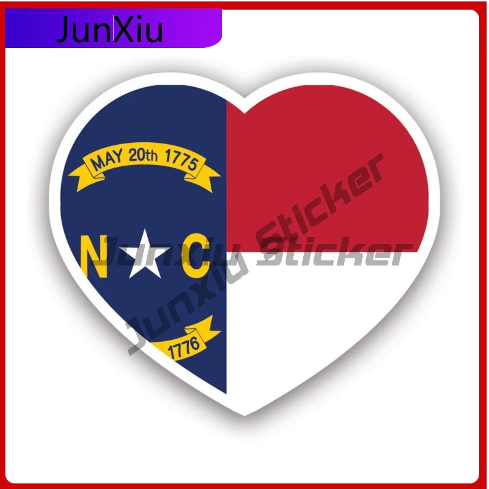 

North Carolina Heart Sticker Creative Decals Uv Protected Nc Love Hearts Pride Raised Born Local Native Auto Decor Car Sticker