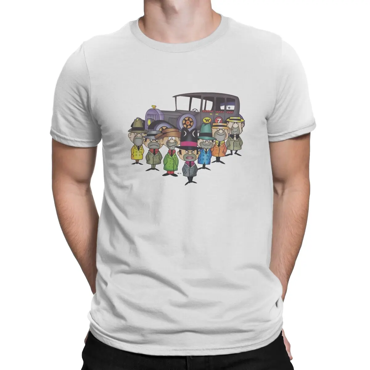 

Wacky Races Retro Cartoon Team Friends T Shirt Graphic Men's Tees Summer Clothing Harajuku Crewneck Polyester TShirt