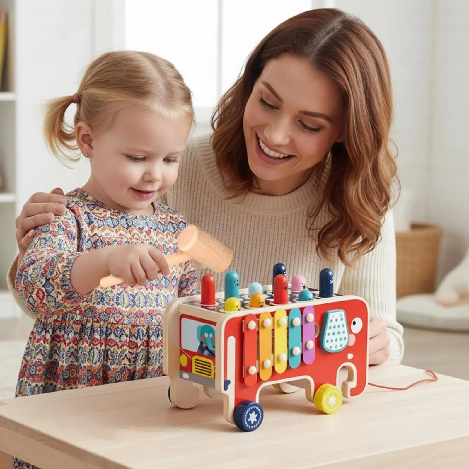 子供向けの音楽玩具 木製打楽器 カラフルな木製シロフォン 教育用音楽玩具 モータースキルを育む