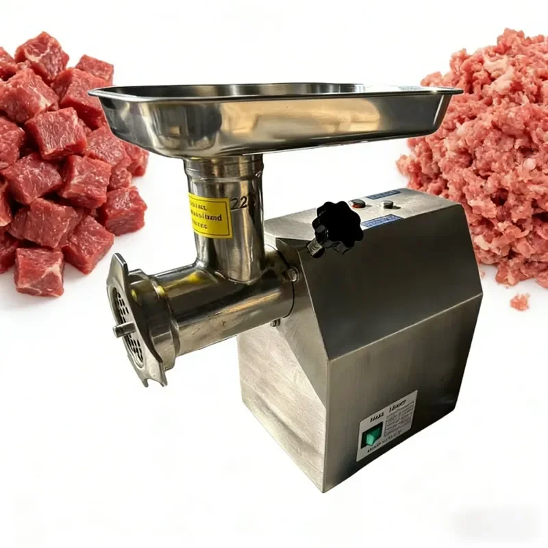 New Electric Commercial Meat Grinder and Bone Crusher Food Grade Stainless Steel High Efficiency 120kg/h Capacity Automatic