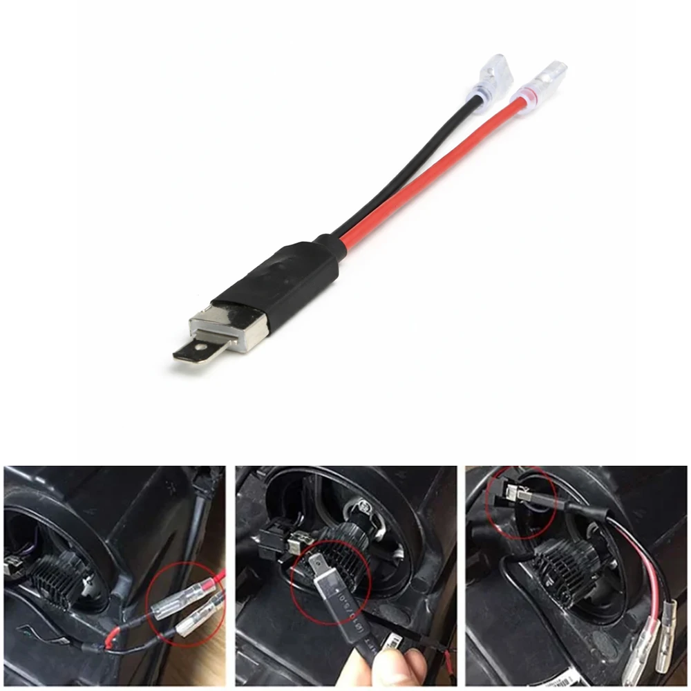 H1 1-to-2 Conversion Cable & H3 Simple Extension Cable Non-destructive Wiring for Automotive LED Fog Light Socket Modification