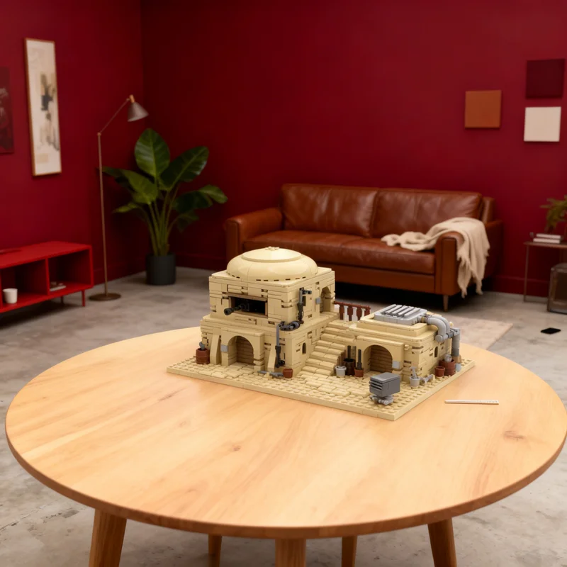 

1144pcs MOC Tatooine Modular Streetscape Interior Star Battle Model Building Blocks Construction Christmas Gifts Toy Education