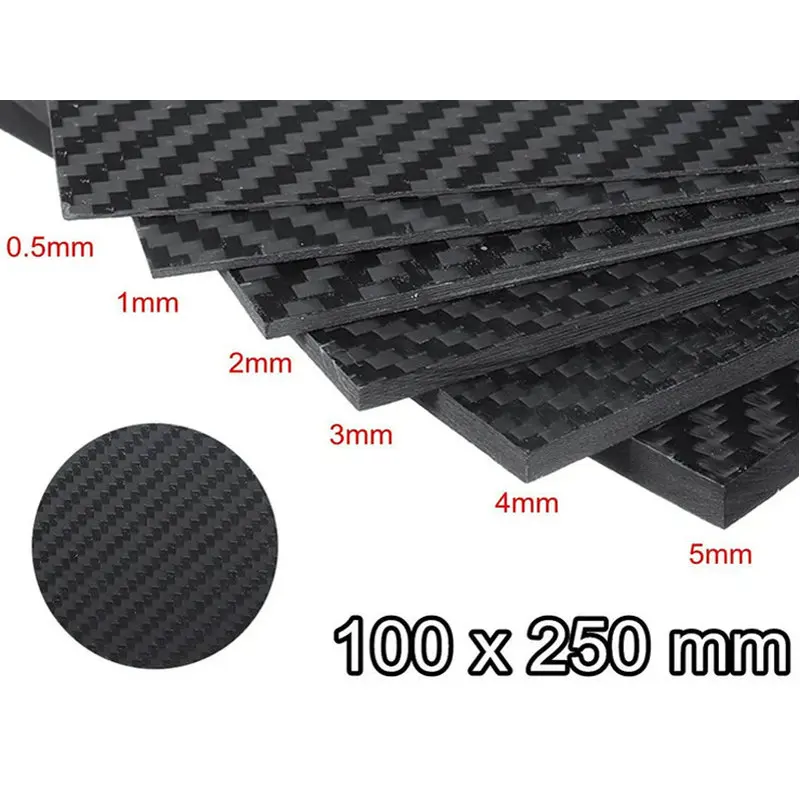 0.3-20mm 3K Carbon Fiber Panel Anti-UV Lightweight High Strength Sheet for FPV  Aircraft Aerospace Custom Accessories view 2