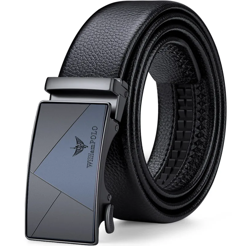 Men's leather automatic buckle belt, fashionable and casual belt, high-end and personalized belt