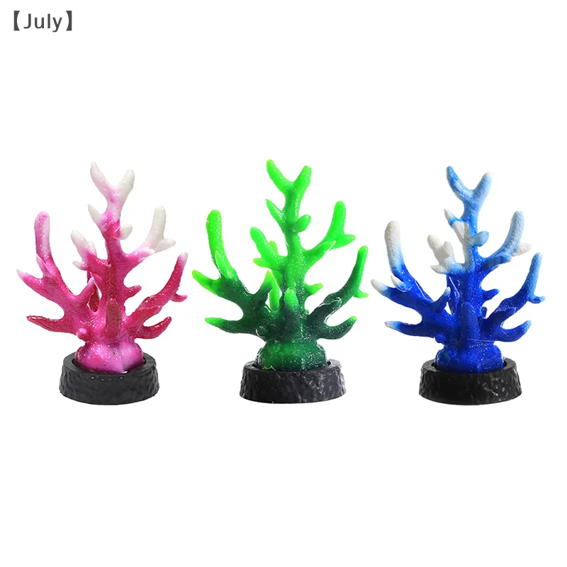 2 Pcs Creative Simulation Mini Coral Reef Aquarium Ornaments Fish Tank Decorations Home Tank Landscape Decor Accessories
