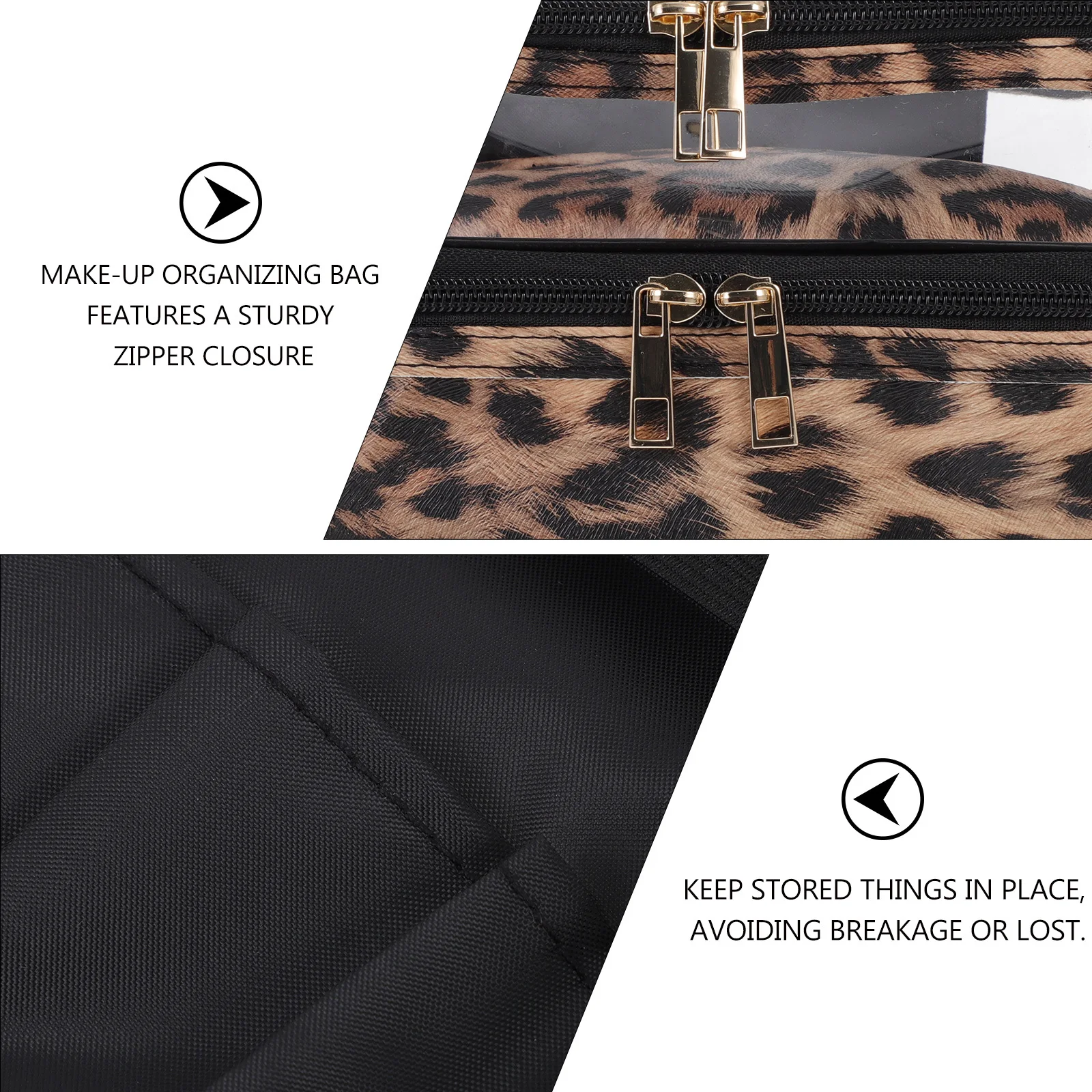 

Portable Bag Double Layers Waterproof Makeup Organizer Travel Toiletry Storage Bag For Women Large Capacity Lightweight