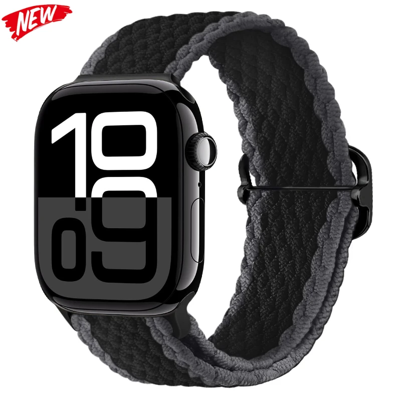 

Nylon Elastic Strap For Apple Watch Ultra2 10 9 8 7 49mm 46mm 45mm 41mm Adjustable Braided Band iWatch 6 5 4 3 SE 44mm 42mm 40mm