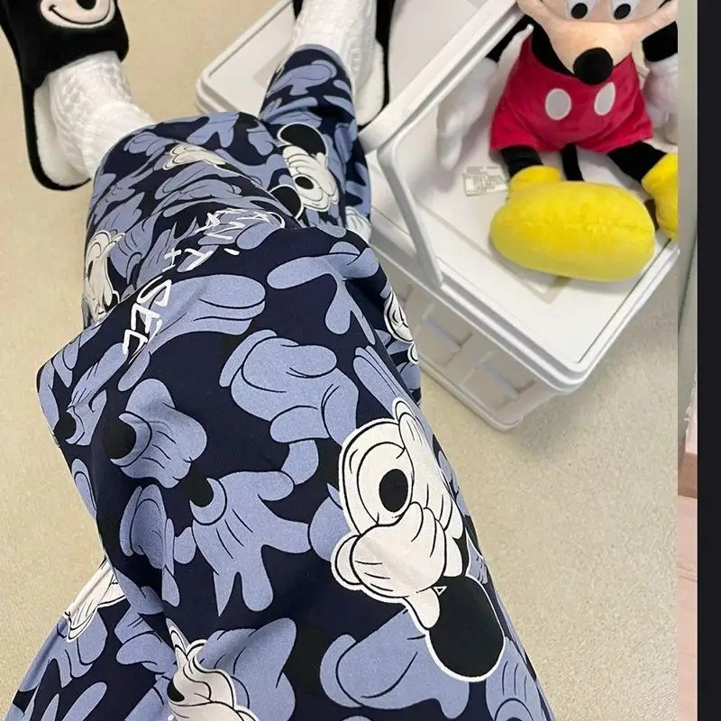 Kawaii Anime Snoopy Summer Women\'s Pajama Pants with Print for Wearing Mosquito Repellent Pants Loose Fitting Casual Home Pants