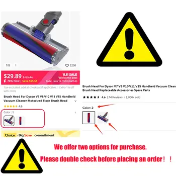 Kartáčová hlava pro ruční vysavač Dyson V7 V8 V10 V11 V15 Motorizovaná podlahová kartáčová hlava Vyměnitelné příslušenství Náhradní díly 8 nejlepší prodej Dyson Cyclone V10 Motorhead - №6