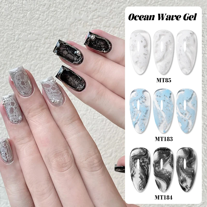 فقاعة المحيط موجة هلام مسمار البولندية مسمار كزة الورنيش بسرعة تزهر نقع قبالة الأشعة فوق البنفسجية LED هلام لمسمار الفن DIY مانيكير مستلزمات الأظافر #1
