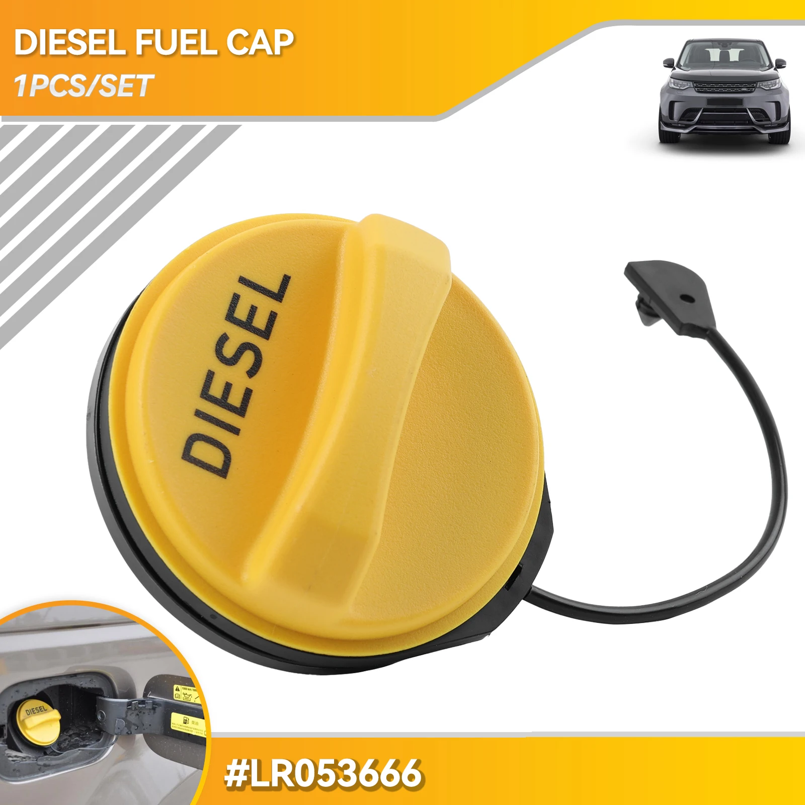 LR053666 Fuel Gas Tank Filler Cap Assembly for Land Rover Discovery 3 4 5 Freelander 2 Range Rover Evoque Range Rover Sport TDV6