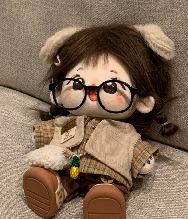 Only Doll Glasses Black Frame Clear Lens Mini Eyeglasses Accessory For Bjd Puppet Stuffed Doll Pet Doll Costume Decoration