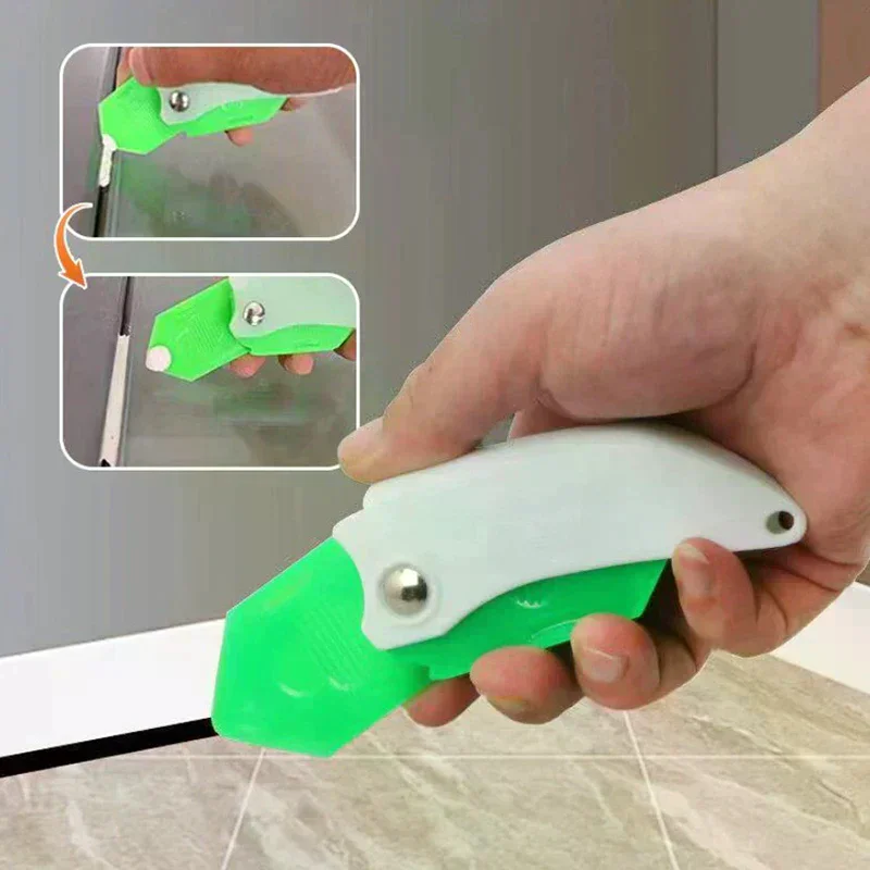 Glue Scraper Nine-in-one Multi-function Scraper Glass Glue Trimmer Sealant Applicator Scraper For Tile Window Grout Edge Removal
