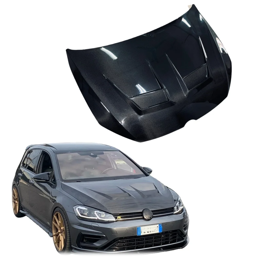 

Real Carbon Fiber Front Hood Engine Hood Bonnet Hood Cover For VOLKSWAGEN GOLF7 GTI R Golf 7 Gti Mk7
