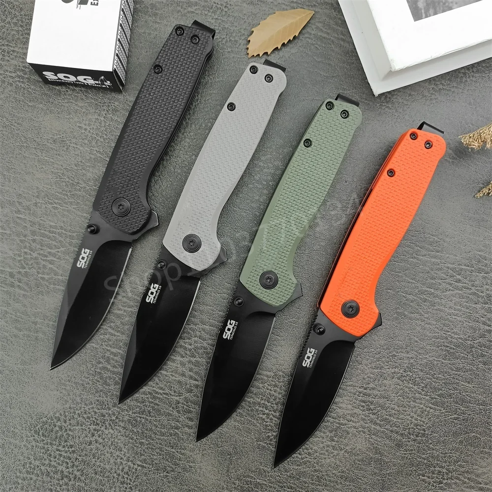 D2 Multifunctional Tactical Folding Blade Knife Nylon Fiber Handle Utility EDC Outdoor Camping Survival Knives Fruit Cutter